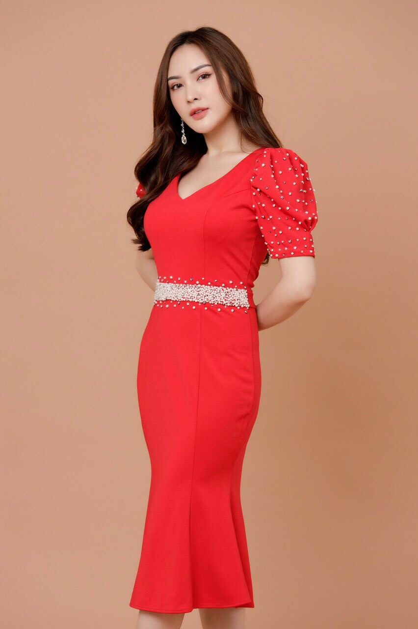 Đầm body Đuôi Cá Đính Ngọc - D631